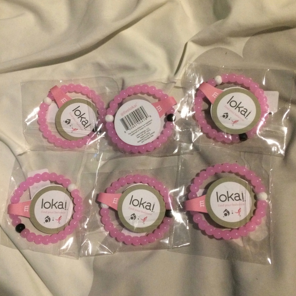 6 Pink Breast Cancer Awareness Lokai Bracelets!!